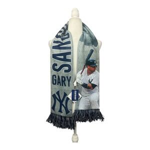 NY Yankees MLB Forever Collectibles Gary Sanchez Scarf Mens OS Grey NEW Fringe
